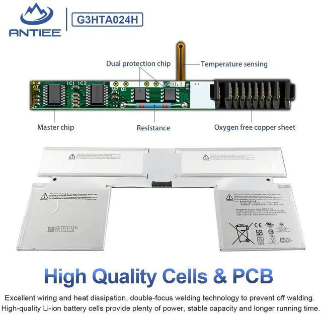 Alt view image 3 of 5 - G3HTA023H G3HTA024H Keyboard Battery Compatible with Microsoft Surface Book 1 Model 1703 1704 1705 13.5-inch Keyboard G3HTA048H G3HTA021H (Not Fits for Book 1 Screen)