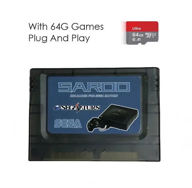 Alt view image 2 of 5 - New SAROO SS HD Loader Game Reader Cartridge Fast Reading Card Support SD TF Menory Cards Play Games Without CD for Saturn with 128G Games (SAROO 64GB)