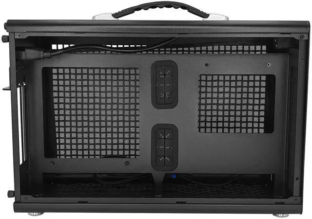 Alt view image 5 of 5 - UPSIREN MD-1 Mini Portable ITX Computer Case, MINI-Tower CASE, Full Side Transparent DIY Desktop Case with Handle, Support 380MM GPU Size with PCIE 4.0 Cable (Black with Pcie 4.0)