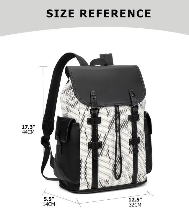 Alt view image 3 of 5 - KingTo Laptop Backpack for Men Luxury Anti-Theft Travel Backpack Casual Business Waterproofing Computer Bag (A-White)