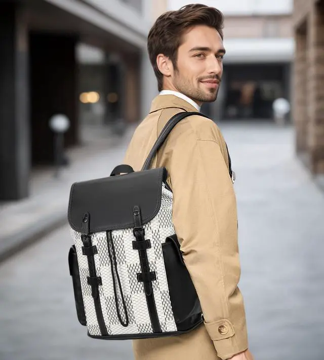 Alt view image 2 of 5 - KingTo Laptop Backpack for Men Luxury Anti-Theft Travel Backpack Casual Business Waterproofing Computer Bag (A-White)