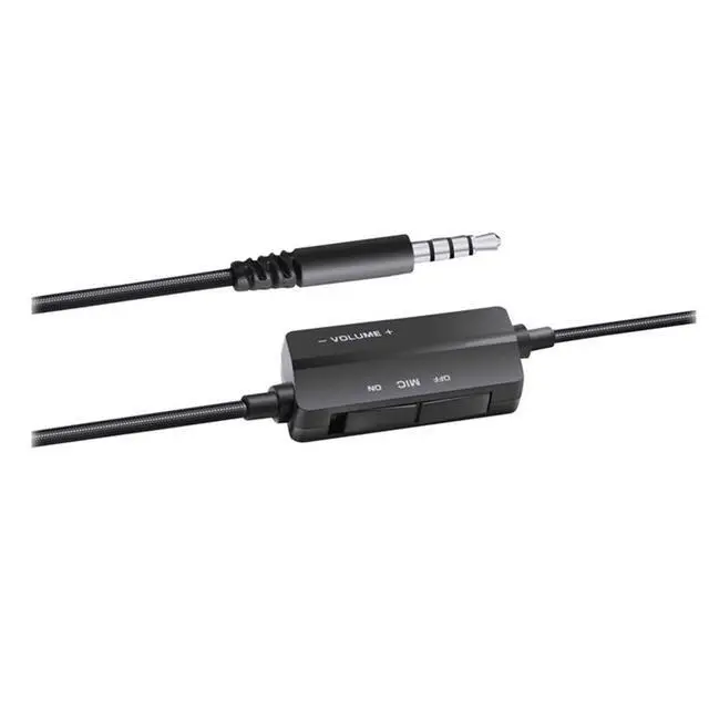 Alt view image 5 of 5 - iMicro - IMME292 Black - Wired 3.5mm Headset with Microphone & Volume Control - Support PC/MAC/PS4/PS5/Nintendo Switch/Xbox Series S - Over Ear Adjustable (SP-IMME292)