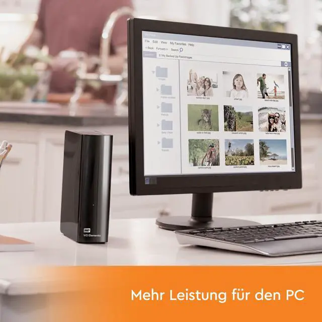 Alt view image 3 of 5 - WD 6 TB Elements Desktop External Hard Drive - USB 3.0, Black