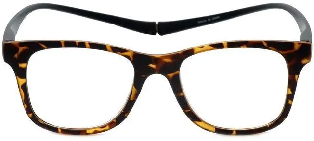 Alt view image 2 of 5 - Magz Chelsea Cateye Blue Light Reading Glasses +1.50 Tortoise Havana Readers Men Women Neck Hanging Magnetic Rear Connecting