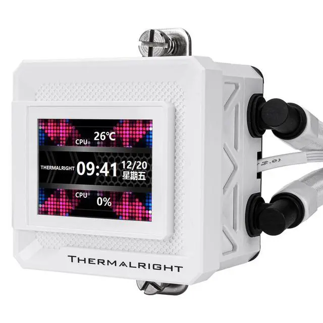 Alt view image 2 of 4 - Thermalright FW 240 SE ARGB White-AIO CPU Liquid Cooler,IPS LCD Screen with 320 * 240 Resolution,for AM4/AM5,Intel LGA1700/1851,2-inch Magnet-Absorbent LCD Screen for Images-White,PC CPU Water Cooler