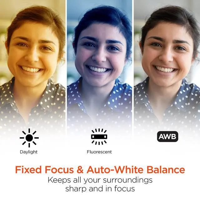 Alt view image 5 of 5 - HyperGear HyperStream Portable 1080P Webcam with Noise Reduction Microphone, USB HD Camera for Meetings, Online Classes, Zoom & Laptop Conferencing - Compatible with PC, MacBook Air, & More