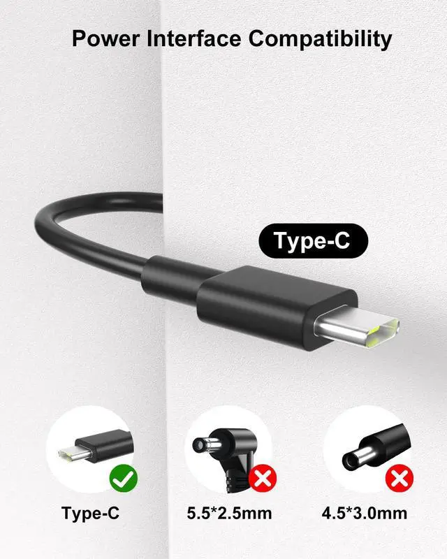 Alt view image 4 of 5 - Zosam 100W USB C Charger Compatible with Acer Swift Go 16 14 SFG14-72/72T/73T/63T SFG16-72T, TravelMate P6 14 TMP614-73T, P4 16 TMP416-53, Swift X 14 SFX14-72G Laptop Power Cord