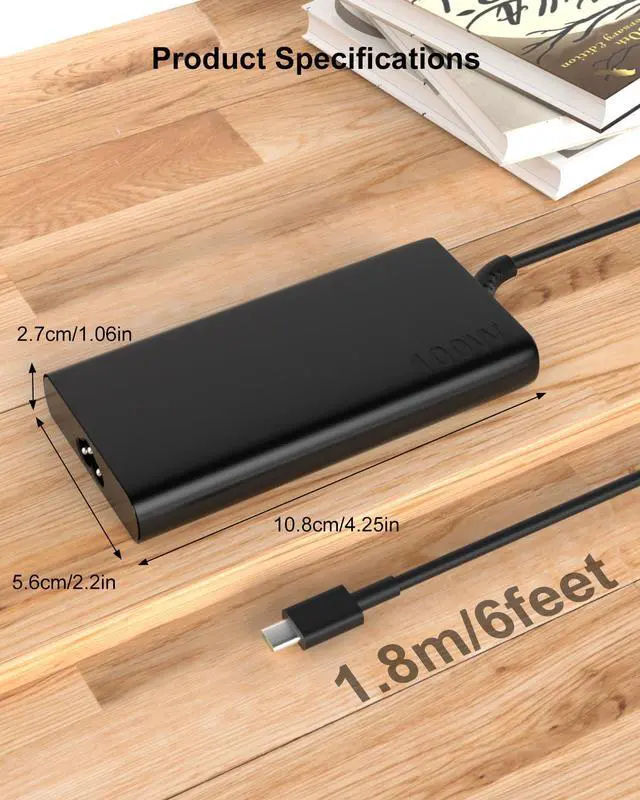 Alt view image 5 of 5 - Zosam 100W USB C Charger Compatible with Acer Swift Go 16 14 SFG14-72/72T/73T/63T SFG16-72T, TravelMate P6 14 TMP614-73T, P4 16 TMP416-53, Swift X 14 SFX14-72G Laptop Power Cord