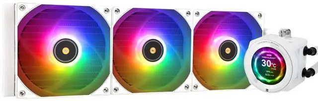 Main image of Thermalright CORE Vision 360 White ARGB-360mm AIO CPU Liquid Cooler,IPS LCD Screen with 480 * 480 Resolution,for AM4/AM5/Intel LGA1700/1851,2.1 inchMagnet-Absorbent LCD Screen for Images