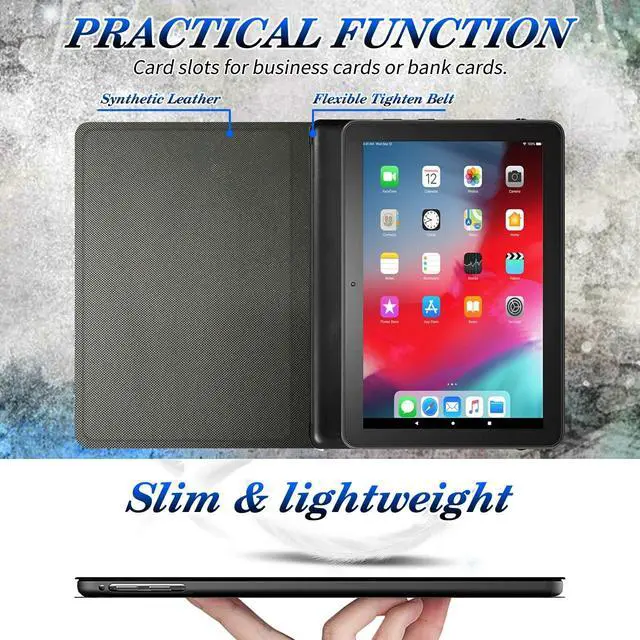 Alt view image 5 of 5 - Dikoer for All-New Amazon Kindle Fire HD 10 Tablet Case (13th Generation, 2023 Release), Slim Adjustable Stand Back Shell Protection Smart Cover for Fire HD 10 2023 10.1 Inch, Purple Flower