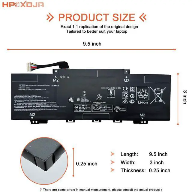Alt view image 4 of 5 - PC03XL laptop Battery Replacement for HP Pavilion X360 14-CD 14-DY 14-DH 14-EK 14M-DY 14-CD0000 14-DY0000 Pavilion x360 Convertible 14-DY0000 Series aptop HSTNN-OB1W M24421-AC1 M24421-271 11.55V