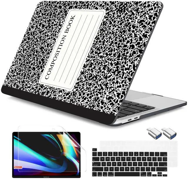 Main image of DONGKE for MacBook Pro 13 Inch Case 2023 2022-2016 Release M2 A2338 M1 A2251 A2289 A2159 A1989 A1706 Touch Bar & Touch ID, Hard Case Shell with USB C to USB Adapter&Keyboard Cover, Composition Book