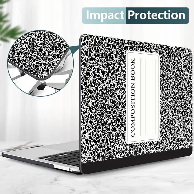 Alt view image 4 of 5 - DONGKE for MacBook Pro 13 Inch Case 2023 2022-2016 Release M2 A2338 M1 A2251 A2289 A2159 A1989 A1706 Touch Bar & Touch ID, Hard Case Shell with USB C to USB Adapter&Keyboard Cover, Composition Book