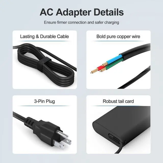 Alt view image 5 of 5 - 230W Laptop Charger for HP Omen 17 16 15,Victus by HP Gaming Laptop 16,ZBook Fury 16 G8 G9 G10 11.8A AC Power Supply Adapter