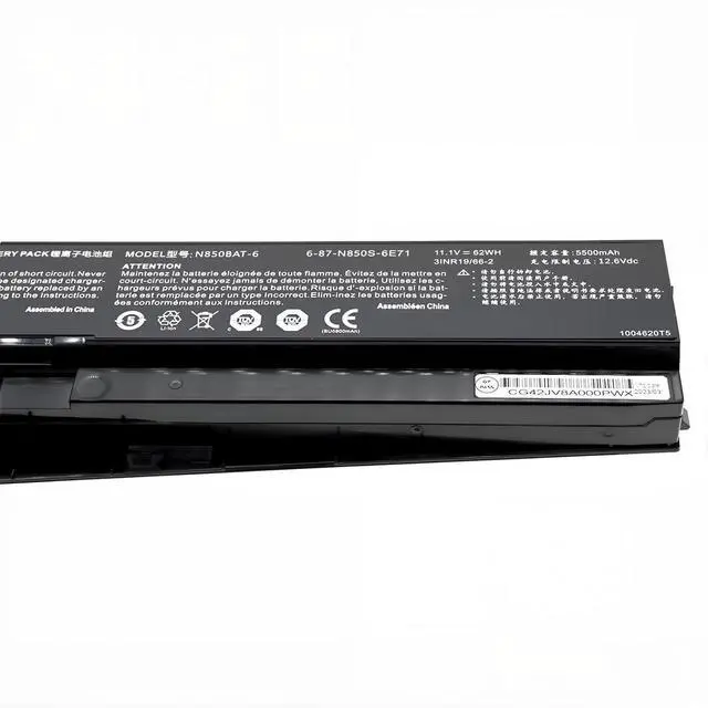 Alt view image 5 of 5 - Genuine Tanch Laptop BatterN850BAT-6 3ICR19/65-2 6-87-N850S-6U71 6-87-N850S-6U7 6-87-N850S-6E7 6-87-N850S-4C41 Replacement forCLEVO N850S N850HC N850HK N850HJ1 N855HJ N850 N850HK N870HK1 N850HN N870EK