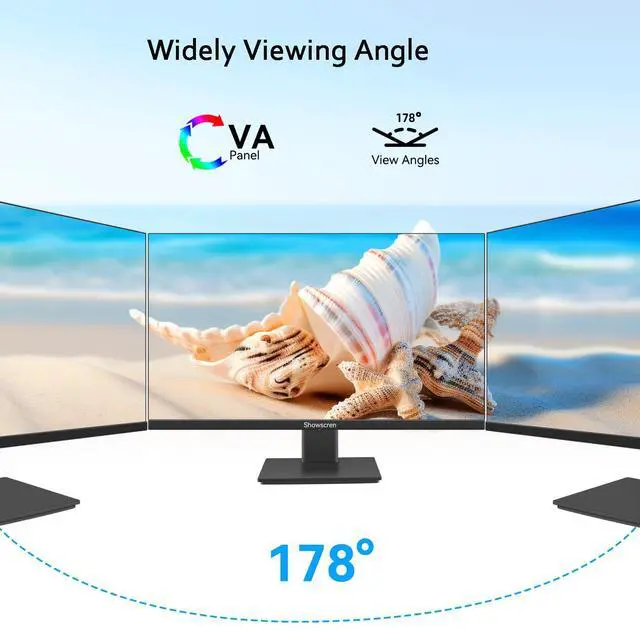 Alt view image 2 of 5 - Showscren 27inch PC Monitor QHD 2560 x 1440 IPS Panel, 100 Hz, 99% sRGB, Flicker-Free, USB-C DP HDMI 2K Gaming PC Monitor with Speakers