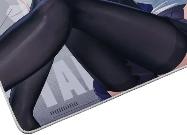 Alt view image 4 of 5 - ZETSUMEOW JUE 2.0 XL Anime Gaming Mouse Pad, Micro-Woven Speed Surface, Japan-Made SlimFlex XSOFT Base, 490×420×4mm, Anime Art, Stitched Edges (White)