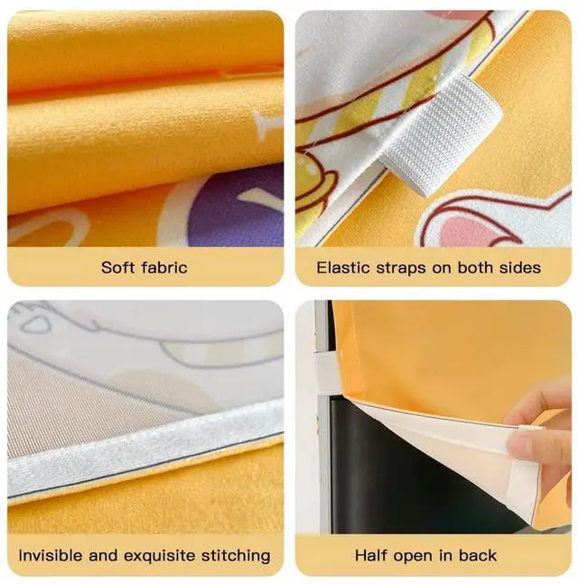 Alt view image 4 of 5 - WAYUTO 3Pcs Computer Dust Cover Set Keyboard Computer Host Pc Monitor Tower Protector Dust Proof Computer Case Covers for Desktop CPU Dinosaur 32Inch