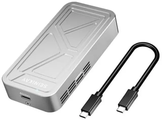 Main image of SEINIKAY 40Gbps M.2 NVME Enclosure with Cooling Fan,USB4.0 External Aluminum SSD Enclosure,Compatible with Thunderbolt 4/3/USB3.2/3.1/3.0/2.0