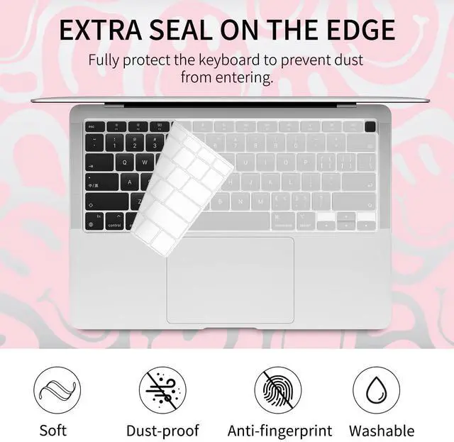 Alt view image 5 of 5 - Watbro Compatible with 2022 Release MacBook Air 13.6 Inch Case M2 Chip Model A2681,Retro 70s Modern Pattern case, Suitable for MacBook Air 2022 with Touch ID