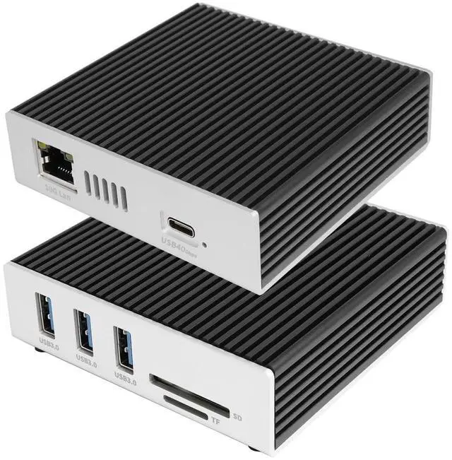 Main image of 10Gb/10G Ethernet Adapter Dock Compatible with Thunderbolt5/4/3 and USB4.0,RJ45,USB-A,TF and SD 3.0 Card Reader Support 10G/5G/2.5G/1G,100Mb/s for MacOS, Windows, Linux,NAS