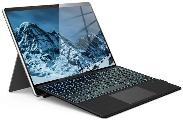 Main image of Surface Pro Keyboard for Microsoft Surface Pro 7/6/5/4/3 7 Plus 12.3 inch, 7 Color Backlit Wireless Type Cover, Bluetooth Ultra-Slim Portable Ergonomic Keyboard with Trackpad, Rechargeable Battery