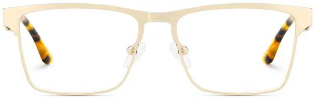 Main image of Zeelool Glasses Frames for Men Metal Rectangle Eyeglasses JGM146843-02 Gold