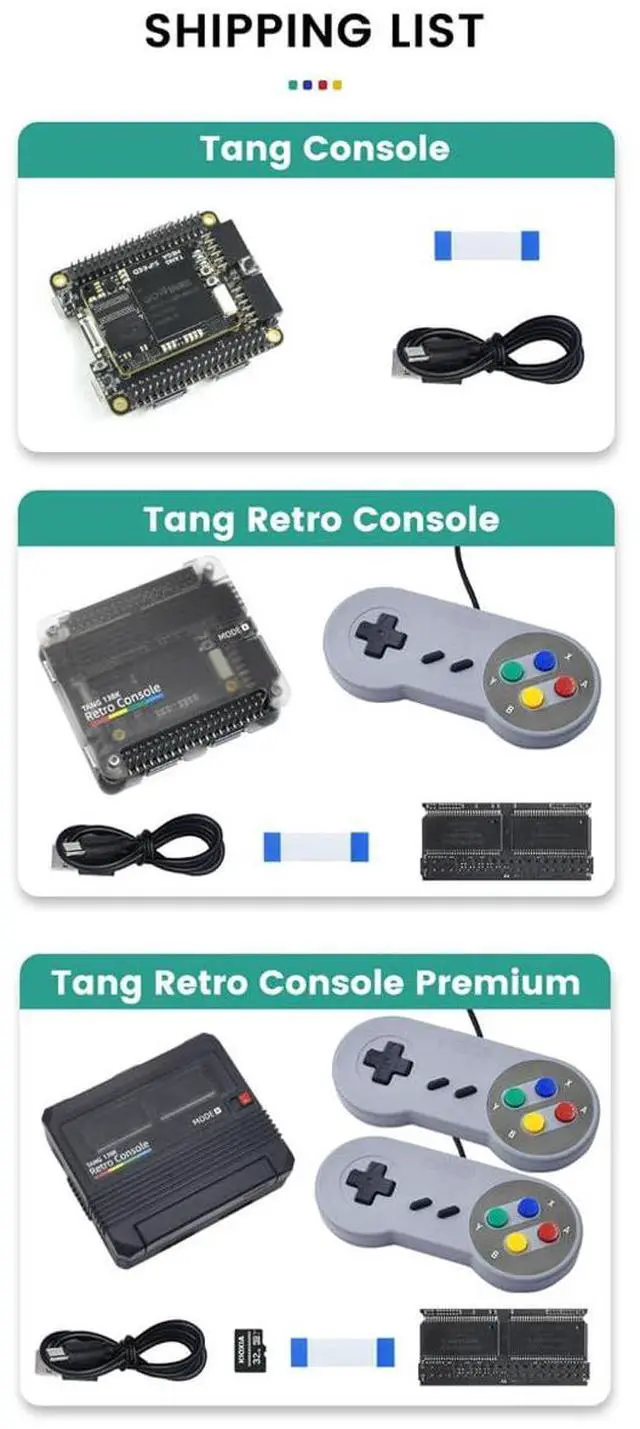 Alt view image 2 of 5 - Sipeed Tang Console FPGA Retro Game Console - Tang Mega 60K/138K SOM BL616 MCU - USB3.0 HDMI Output - PMOD x2 40Pin x2, Linux Dev Board Developer Kit for FPGA IDE Programming (138K SoM, Retro Console)