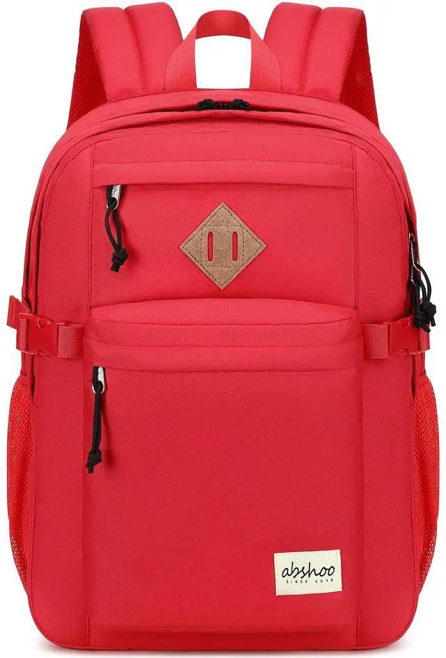 Main image of abshoo 29L Backpack for School College Bookbag Middle High School Backpacks Casual Daypack Travel Backpack (Red)
