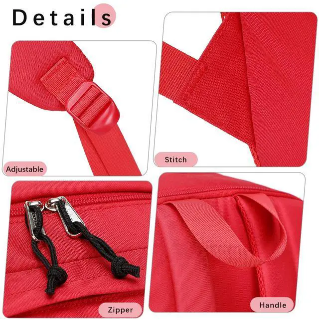 Alt view image 5 of 5 - abshoo 29L Backpack for School College Bookbag Middle High School Backpacks Casual Daypack Travel Backpack (Red)