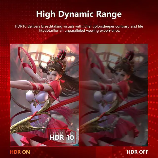 Alt view image 5 of 5 - Raywego 32 inch 4K Gaming Computer Monitor 60Hz UWQHD 3840x2160,99% sRGB,HDR10, FreeSync,Low Input Lag, Billions of Colors, PIP/PBP, Slim Bezel,VESA Mount HDMI/DP Eye-Care for Gaming Graphic Design