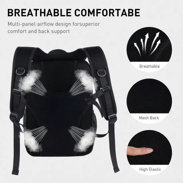 Alt view image 5 of 5 - ODSSTAIPS Small Hiking Backpack, 20L Lightweight Travel Daypack with Phone Pocket, Perfect for Men and Women  Ideal for Hiking, Traveling, and Outdoor Adventures,Black