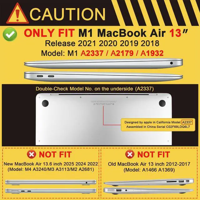 Alt view image 2 of 5 - MEEgoodo for MacBook Air 13.3 inch Case 2021 2020 2019 2018 A2337 M1 A2179 A1932, Laptop Shell for MacBook Air M1 with Keyboard Webcam Cover & Trackpad Film & Type C Adapter,Leopard & Cherry