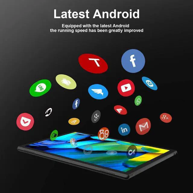 Alt view image 2 of 5 - ATOZEE 10 Inch Tablet Android Tablets 10" Tableta Computer with 32GB ROM 2GB RAM, Supports 1TB Expansion 2MP+8MP Camera WiFi BT 10.1 in HD Display Tab, 6000mAh Long Battery Life Tablet PC.