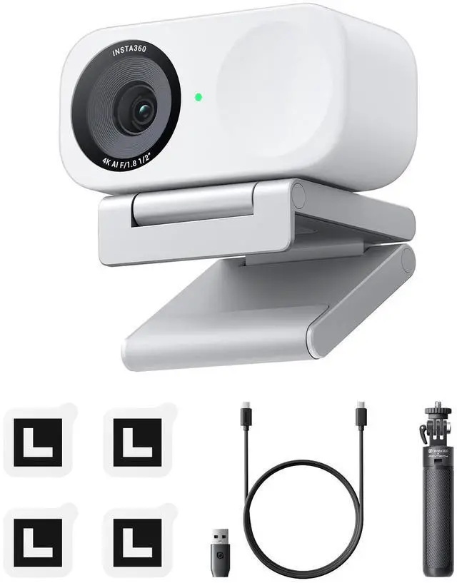 Main image of Insta360 Link 2C Tripod Bundle - 4K Webcam for PC/Mac, 1/2" Sensor, Auto Framing, HDR, AI Noise-Canceling Mic, Gesture Control for Streaming, Video Calls, Gaming, Works with Zoom, Teams, Twitch & More