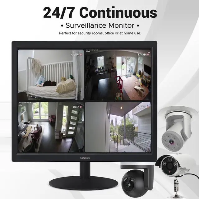 Alt view image 2 of 5 - SKitphrati 19" Monitor Square Monitor 1280 X 1024 with 45% sRGB Color Correction and 5:4 Aspect Ratio, 75 Hz, VESA Mountable, VGA, HDMI, TN Panel