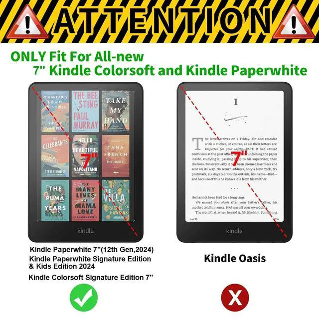 Alt view image 2 of 5 - FUYOCWE for 7" Kindle Paperwhite Case (12th Generation-2024) & Kindle Colorsoft Signature Edition Case,Shockproof Shell Leather Stand Cover w/Auto Sleep Wake-American Flag with Cross Dove