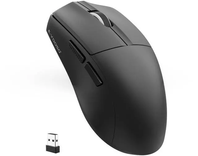 Main image of E-YOOSO XuanGui Rechargeable Wireless Mouse,Bluetooth Mouse for Laptop,Tri-Mode 2.4G/BT5.1/USB C,150 Hour Battery Life,5-Level DPI 4000 Max,50g Lightweight,for Laptop/PC/Computer/Mac/Tablet (Black-2)