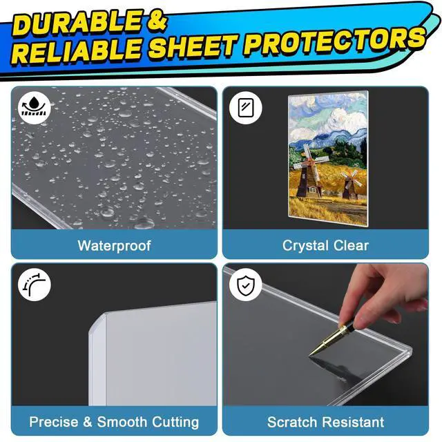 Alt view image 3 of 5 - 10ct 11x17 Inch Art-Print Top Loaders, Premium PVC Poster Sleeves Holders, Crystal Clear Art Print Top Loaders, Hard Plastic Sheet Protectors for Photographs, Lithographs, Artworks, Collectibles