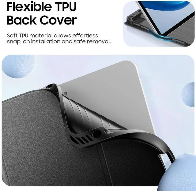 Alt view image 5 of 5 - FINTIE Keyboard Case for iPad Air 11-inch M3 (2025) / M2 (2024), iPad Air 5th (2022) / 4th Generation 10.9 Inch - Soft TPU Cover w/Magnetically Detachable Bluetooth Keyboard, Black