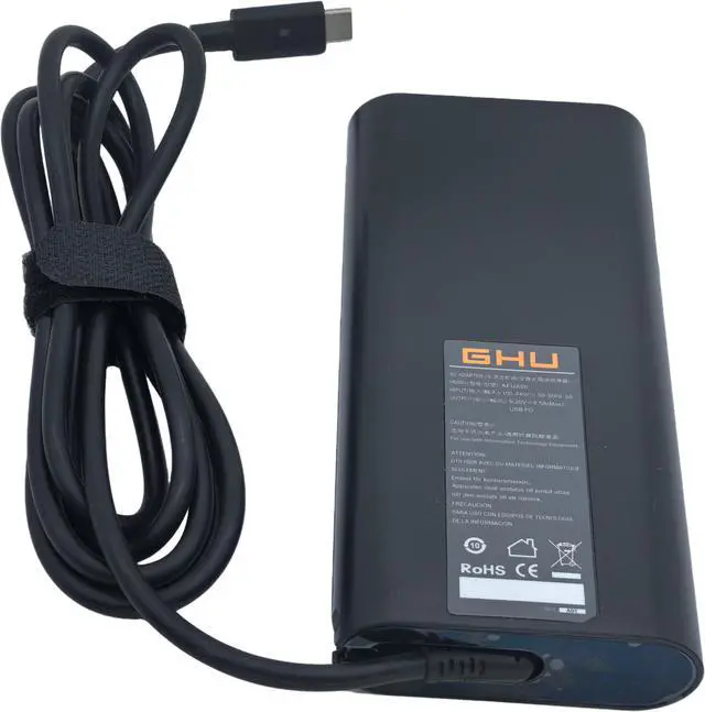 Alt view image 3 of 5 - GHU 130W Type-C Fast Charger for Dell XPS 15 9550 9560 9570, Precision 5510 5520 5530 5540, M3800 | USB-C Laptop Power Adapter Replaces HA130PM130, TX73F, DA130PM130, 6TTY6
