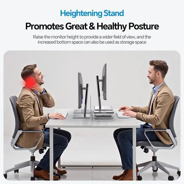 Alt view image 5 of 5 - PULWTOP MacBook Docking Station Monitor Stand, 13-in-1 USB C Laptop Docking Station with 6 USB A/C Ports (Data & Max 60W Charging), 4K HDMI, SD/TF, 3.5mm Audio, Ethernet for MacBook, Mac mini