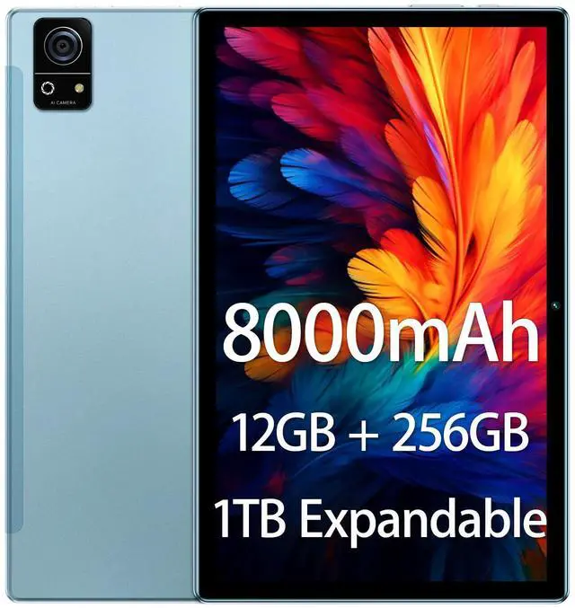 Main image of M7 10" Android 15 Tablet  12GB RAM, 256GB + 1TB Expandable, 8000mAh Battery, 1920x1200 IPS Display, 5G Wi-Fi, BT5.0, Dual Speakers  Fast & Portable Tablet for Study, Work & Entertainment (Blue)