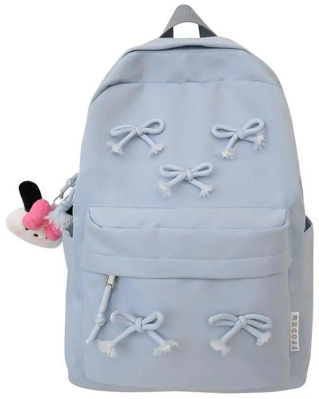 Main image of KAOBIO 2025 Trendy Cute Bowknot Backpack for Women Laptop Daypack Y2k Preppy Aesthetic Backpack Kawaii Coquette Backpack (Blue)