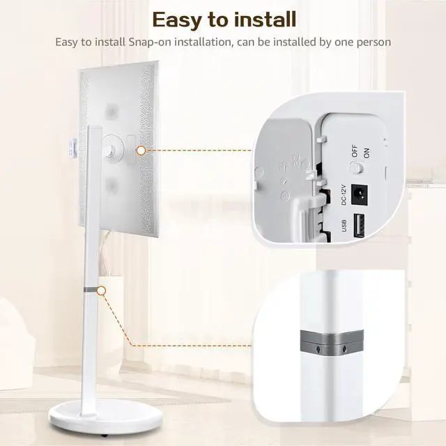 Alt view image 3 of 5 - Armerboard Portable TV 32" 1080P 8GB RAM and 128GB ROM Touch Screen Monitor on Wheels, Android OS 13 Built-in Battery 8H Video Play Time01