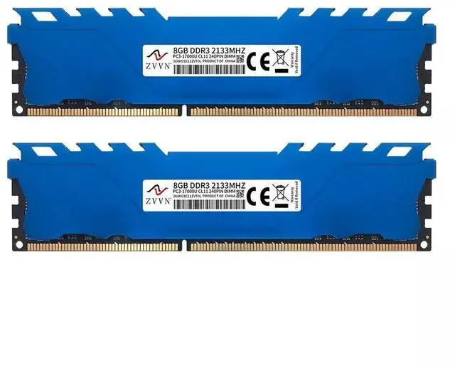 Alt view image 4 of 5 - 16GB (2 x 8GB) DDR3 2133MHz OC (PC3 17000U) 240Pin DIMM Arbeitsspeicher Computer Desktop Memory Module Ram Upgrade (2133Mhz, Blue)