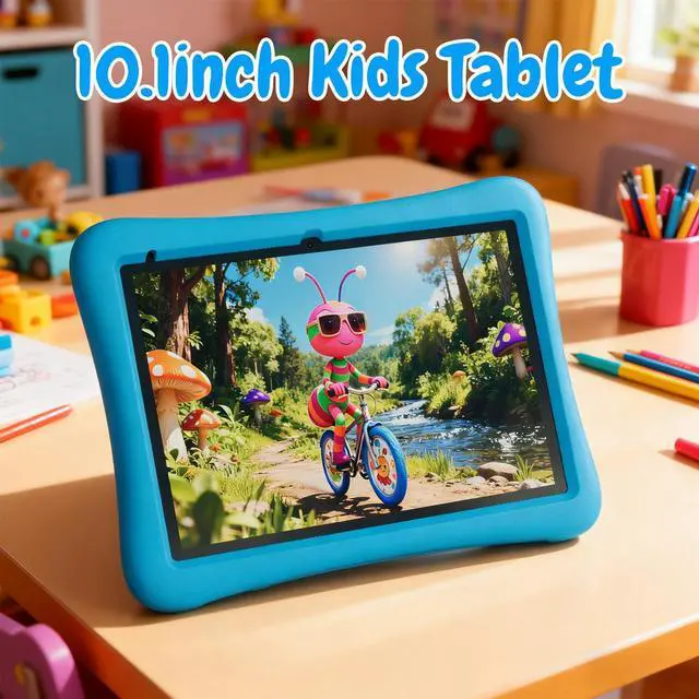 Alt view image 2 of 5 - ZZB 10 Inch Android 15 Tablet for Kids with Case, 8GB (3+5 Extended) RAM + 32GB Storage (Supports 1TB Micro SD), 6000mAh Long Battery, Dual Cameras, Android Tablets Tablets for Kids
