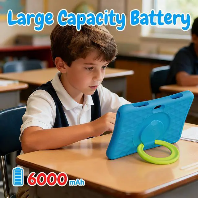 Alt view image 5 of 5 - ZZB 10 Inch Android 15 Tablet for Kids with Case, 8GB (3+5 Extended) RAM + 32GB Storage (Supports 1TB Micro SD), 6000mAh Long Battery, Dual Cameras, Android Tablets Tablets for Kids