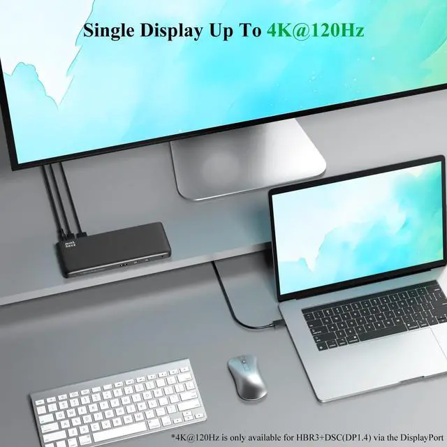 Alt view image 5 of 5 - Minthouz 12-in-1 Docking Station with 100W Charging, Triple Display Dual 4K Support, 1000Mbps LAN Port, Laptop Docking Station, 4X USB-A (1x 10Gbps), 2X USB-C, Compatible with Windows, Mac, Chrome