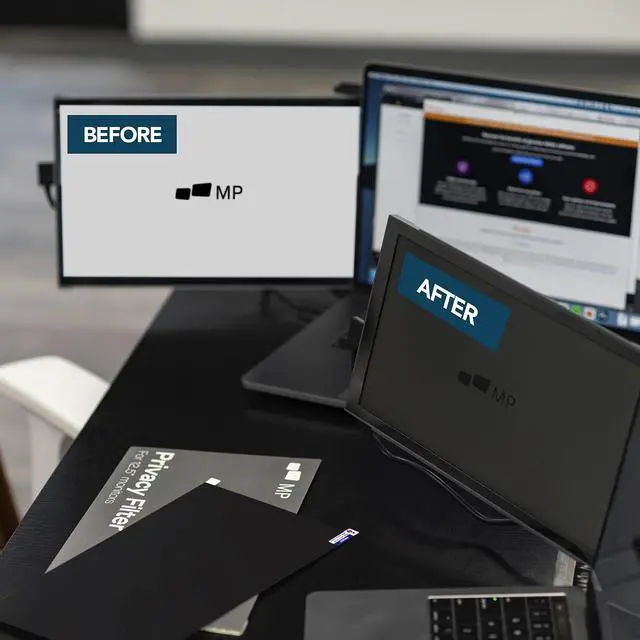 Alt view image 5 of 5 - Moblie Pixels Laptop Privacy Screen 13.3 inch Filter for 16:9 privacy screen for Laptop/Monitor Display - Laptop Monitor Privacy Shield and Anti-Glare Protector